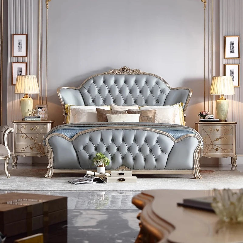Frame Leg Support Beds Reading Nightstands Double Bedroom Bed Luxury French Sleeping Camas Matrimonial House Accessories