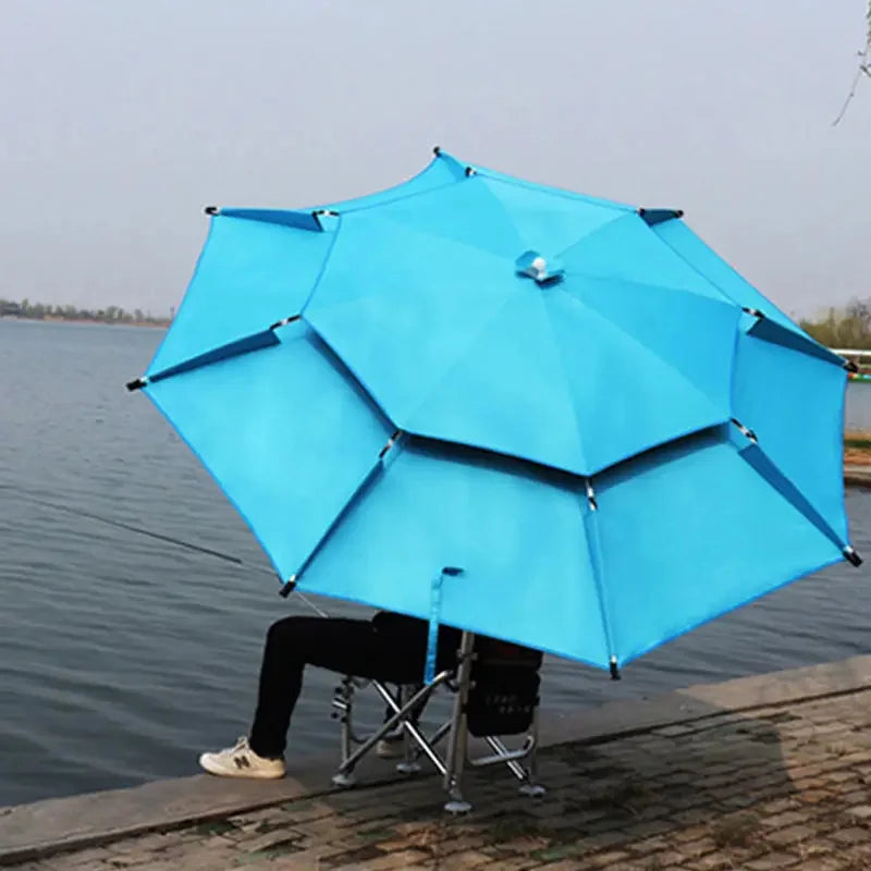 Outdoor Sunshade Tent Umbrella Sun Protection Waterproof Portable Vented Fishing Umbrella With Assemblable Fence Cloth Shelter