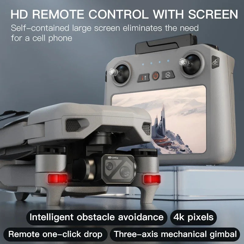 019MAXthree-axis gimbal touch screen controller 5G+relay strong signal super strong standby ultra clear image transmission drone