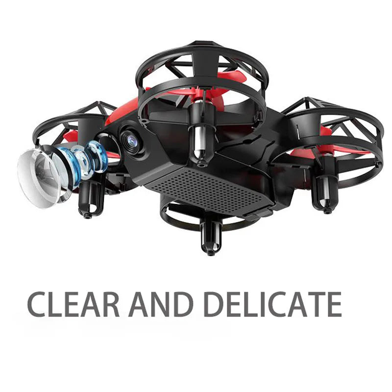 Dowellin D12 Drone Mini Remote Control Aircraft New Children's Toy HD Dual Camera Fixed Height RC Quadcopter Starter Gifts
