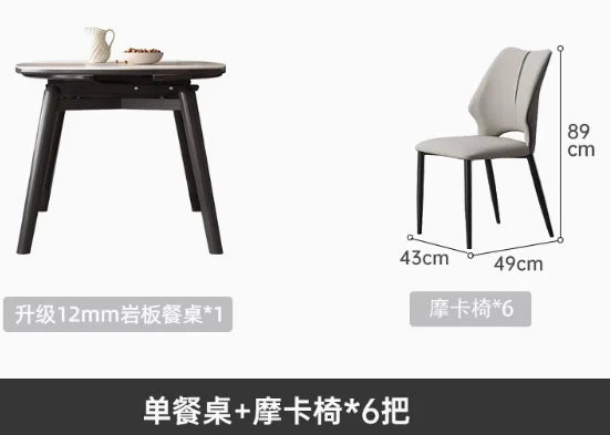 Modern White Dining Tables Extendable Nordic Luxury Waterproof Dining Tables Living Rectangle Mesa De Comedor Home Furniture