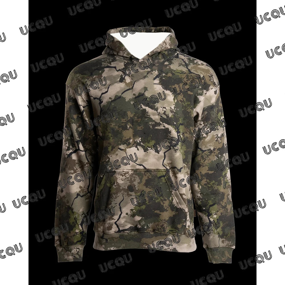 Autumn Winter New Hunting Hoodies For Men Outdoor Warm Hoodies Hidden Hunting Hooded Pullover Oversized Loose Hunting Sweatshirt