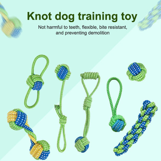 Pet Interactive Cotton Rope Mini Dog Toys Teeth Grinding Cleaning Chewing Puppy Toys Dog Training Toys Pet Supplies