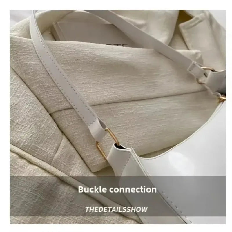 Women's Bag Patent Leather Handbag Versatile Fashion Shoulder Bag Casual Commuting Bag Girl Brand Designer Zipper Small Handbag
