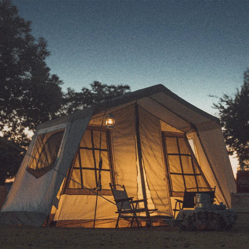 Multi Person Camping Cabin Outdoor Rain Proof Camping Luxury Villa Camp Large Tent