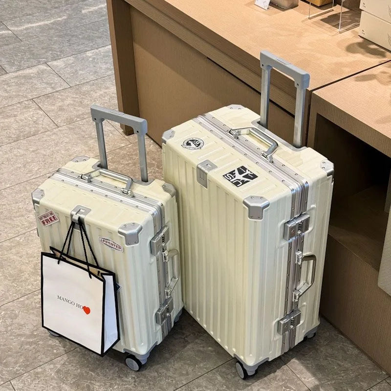New Travel Suitcase Rolling Luggage Trolley Case Universal Wheel Carry-on Luggage with Cup holder Boarding Case travel bags