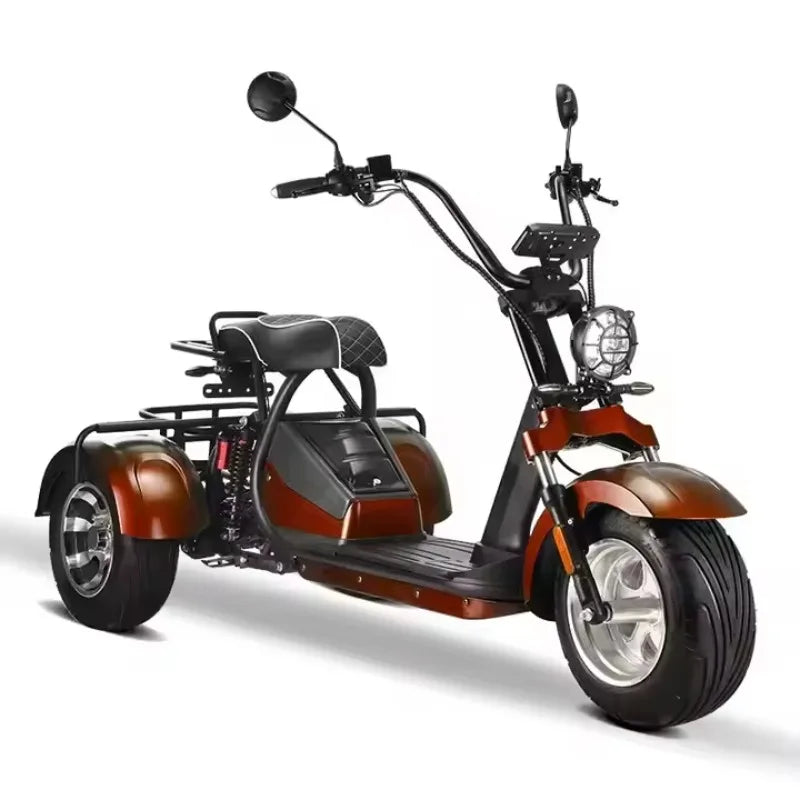 Clark is hot selling Unisex 3-Wheel Electric Tricycle Citycoco EEC Approved Electric Dirt Bike Scooter and Motorcycle 2000w Powe