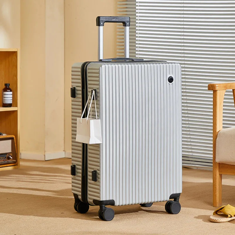 Business Luggage 1PC 20 24 28 Inch Lightweight Carry-on Trolley Case Korean Center with Combination Lock and Hook Suitcase