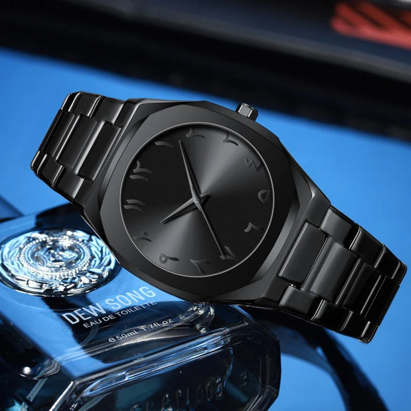 Men Wrist Watches For Male Clock 2025 Top Brand Luxury Stainless Steel Band Black Fashion Men Quartz Watches Dropshipping