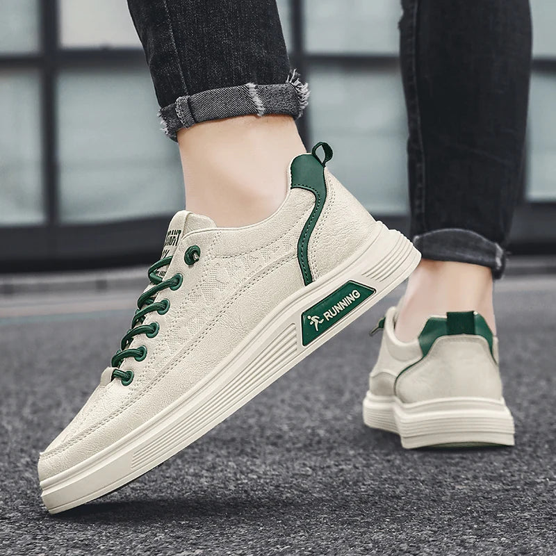 Sneakers for Men Casual Leather Non-slip Wear-resistant Walking Shoes Fashion Comfortable Flats Original Men Shoes