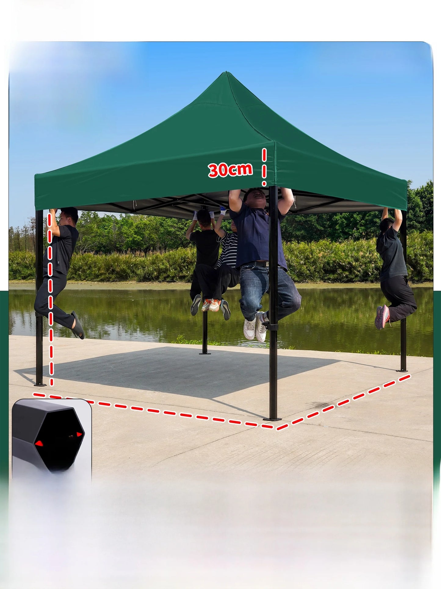 Thiened Four-Legged 3x6 Meters Tent Outdoor Rain And Sun elter Stall Special Outdoor Cam Travel Supplies Canopy