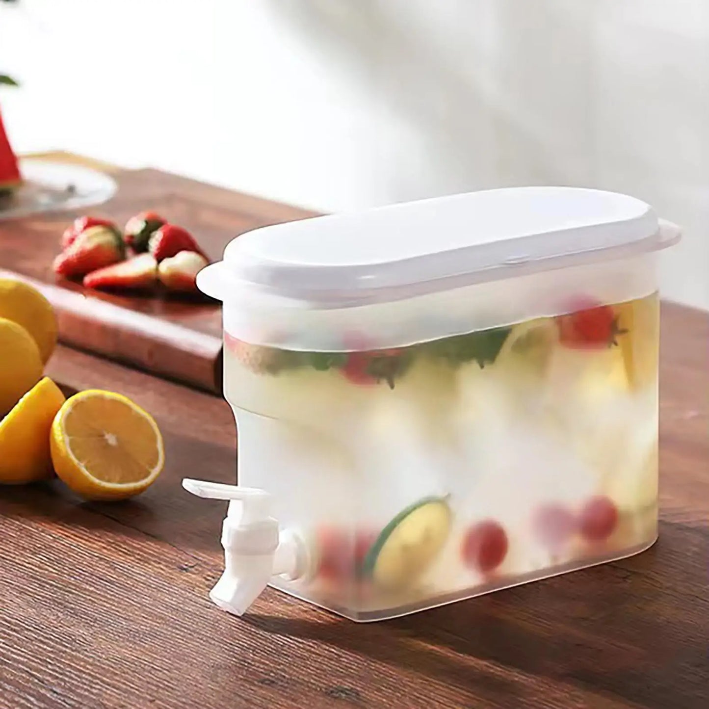 Fridge Drink Dispenser 2.8L Large Capacity Cold Water Kettle with Faucet Iced Beverage Dispenser Refrigerator With faucet