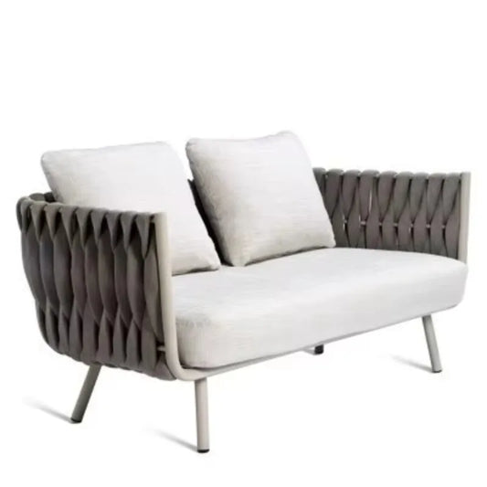 Lving Room Modern Sofa Set Furniture All Weather Outdoor Lazy Fabric Sofa Rattan Garden Sofas for Patio