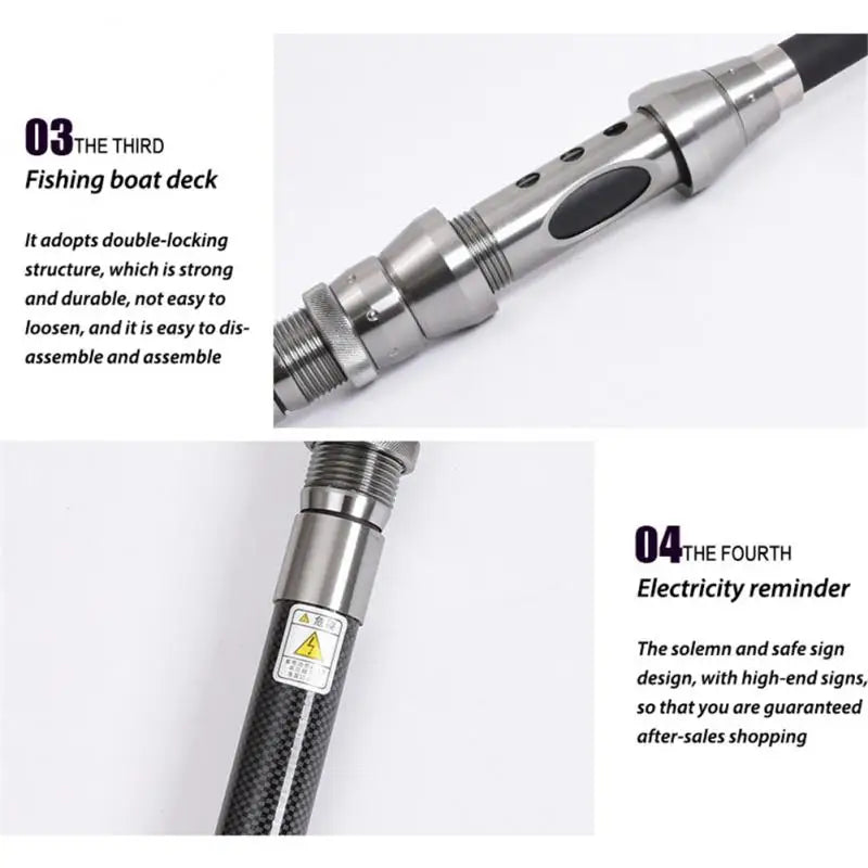 Fishing Rod Combo 1.5-2.4M Telescopic Fishing Rod and Spinning Fishing Reel Fishing Set Carp Carbon Fishing Rod Reel Kit