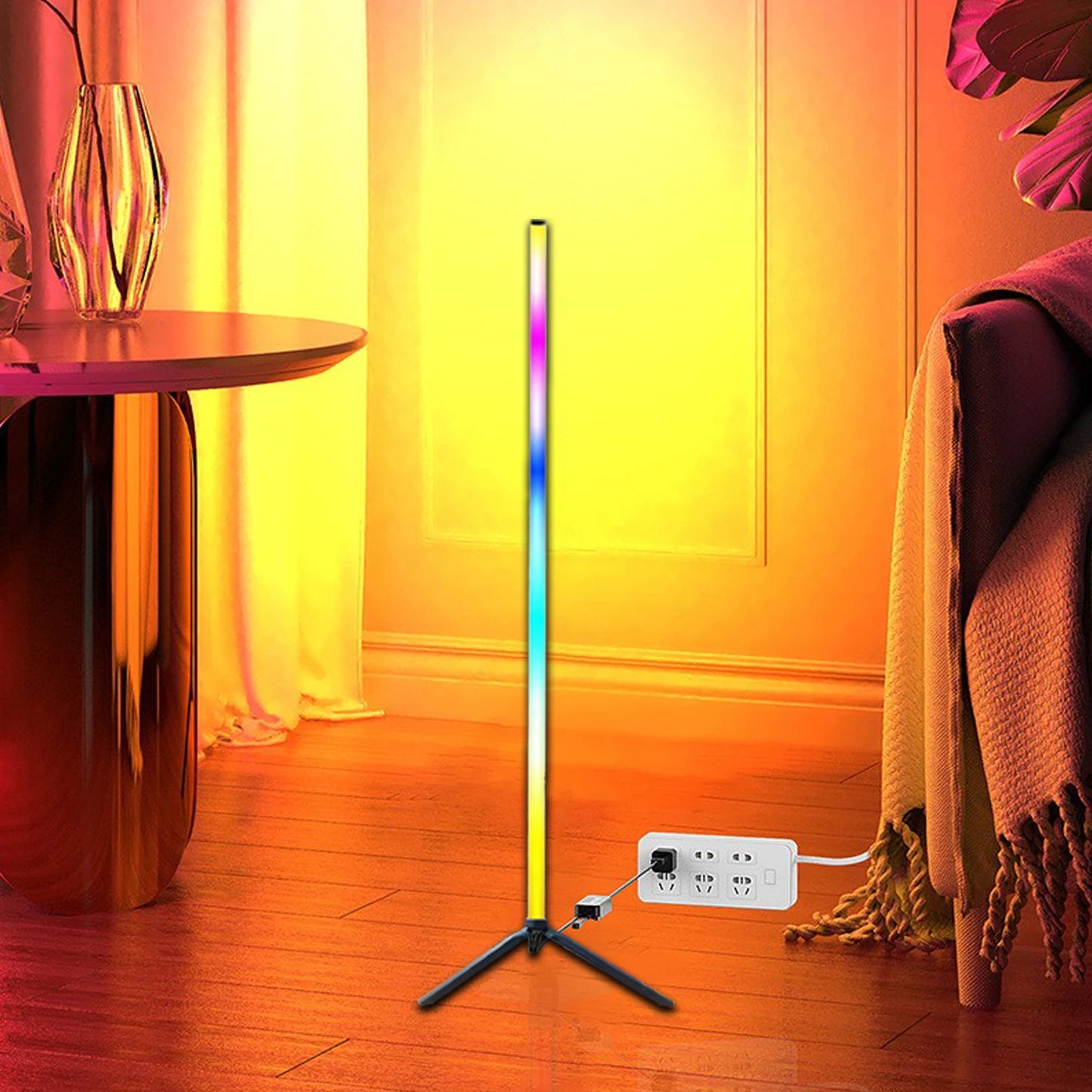 Living room Dimmable RGB Corner Floor Lamps 120cm Bracket LED Mood Lamps Bedroom Scandinavian Home Decorative Indoor Lighting