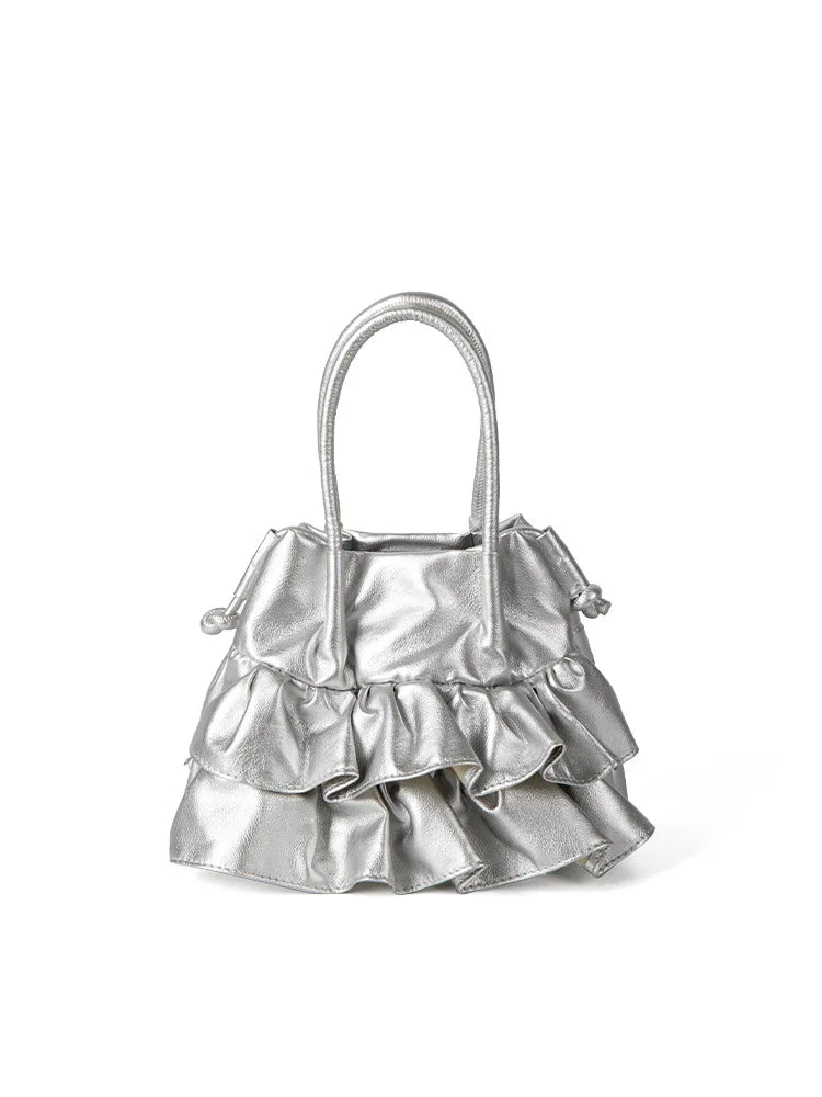 Handbags for Women 2024 Fashion Versatile Female Pleated Ruffle Shoulder Bags Simple Solid Color Large Capacity Crossbody Bags