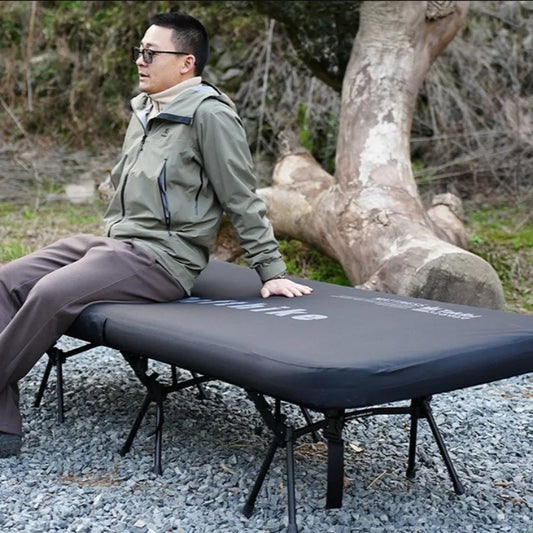 Portable Inflatable Sleeping Camping Cots Comfortable Travel Folding Single Bed Relaxing Outdoor Rest Camping Furnishings
