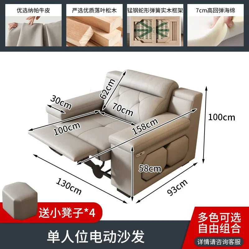 Water Proof Living Room Sofa Armrest Electric Lounges Bedroom Living Room Sofas Recliner Luxury Divano Adhd Home Furniture