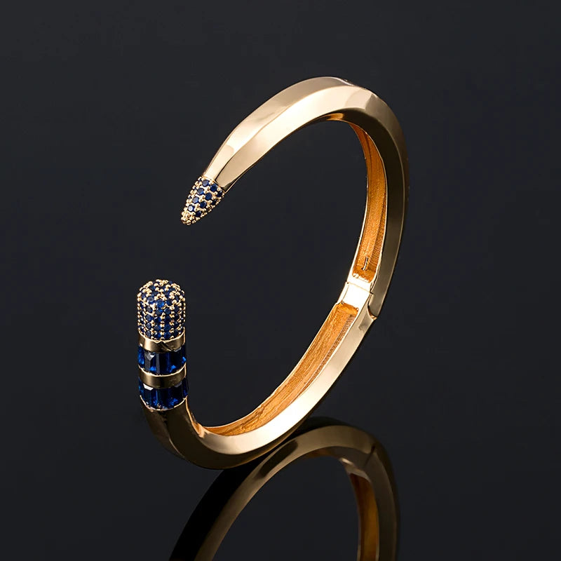 New Fashion Lovers Luxury Bracelets Bangles Colorful Cubic Zirconia Golden Woman's Bracelets wedding banquet hand Jewelry Gifts