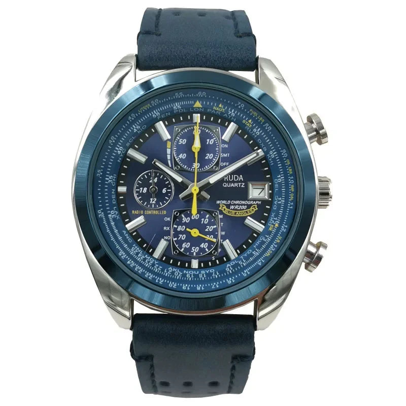 watches for men Quartz Watch Miyota Movement from Japan Multifunctional Series Six Needle Watch with 43mm Dial and Steel Strap