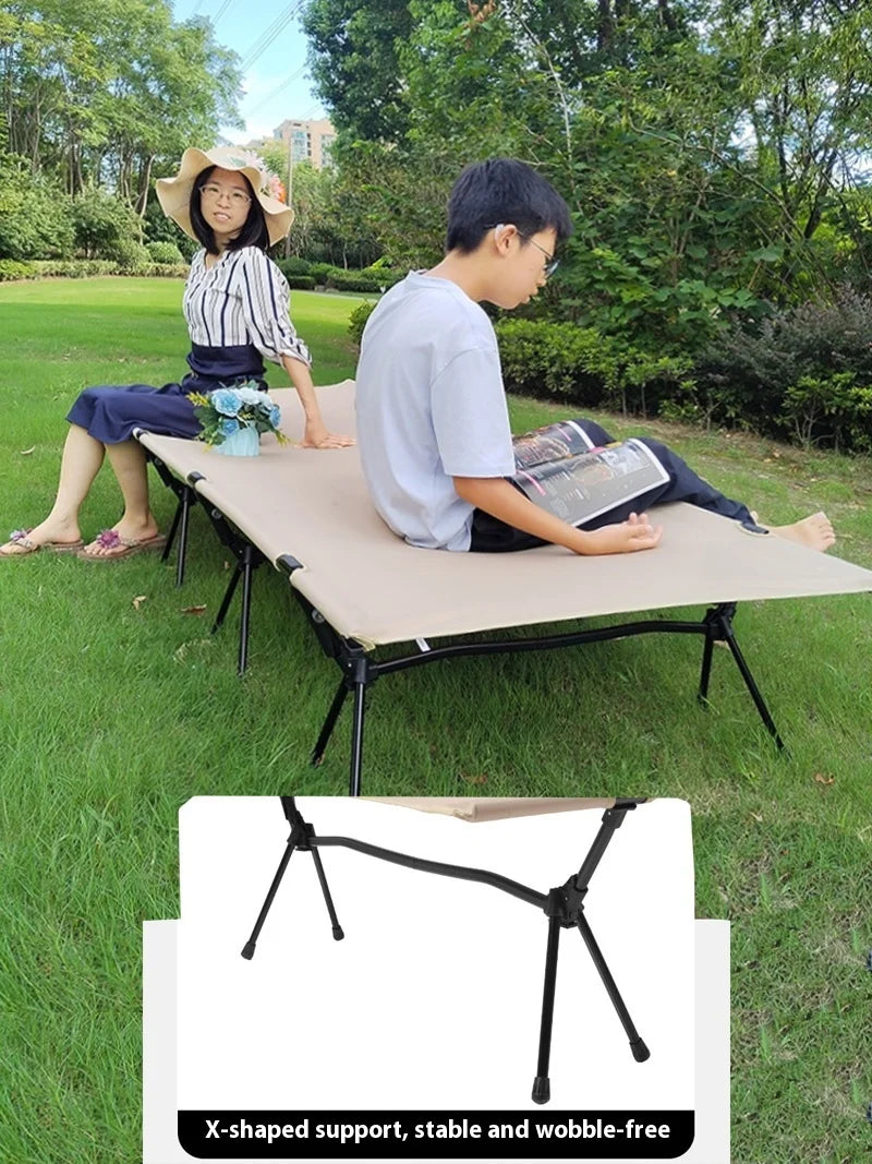 Lohascamping 90cm widen Sleeping Camping cot Ultralight Portable High-low dual folding Bed Backpacking Travel hiking Cot