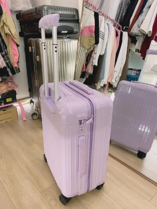 Luxury R-Series Cuboid Luggage: German Bayer PC + Silent Wheels Cabin-Approved Minimalist Design Ultimate Travel Gift Essential