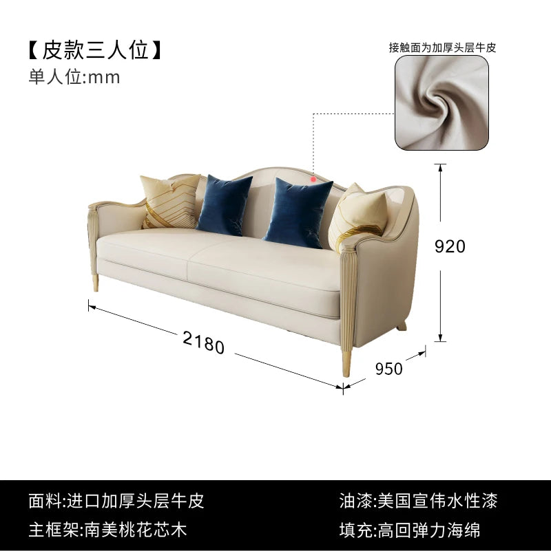 Classic Waterprof Sofa Designer Adults Romantic Cushion Sofa Elegant Living Room Muebles Para Habitacion Home Accessories