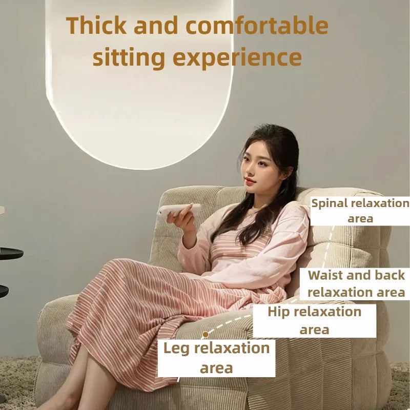 Relaxing Lazy Sofa 1 Person Living Room Corner Sofas Single Nordic Modern Cheap Sofas for Adult Bedroom Family Home Furniture