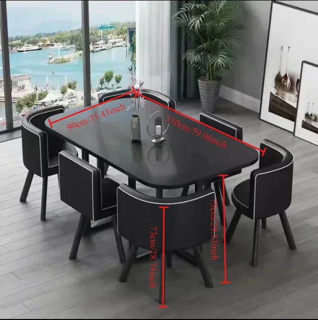 Dining Table, Rectangular for Dining Room/living Room, Kitchen Table Set with Metal Legs Customizable