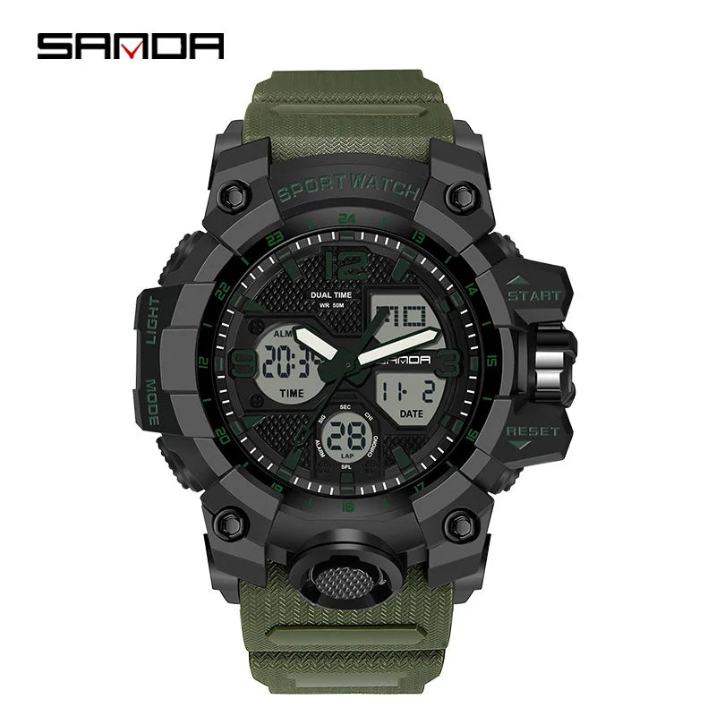 Men's Watches Top Brand Luxury 5ATM Waterproof Sport Military Wristwatch Quartz Watch for Men Clock Relogio Masculino 6024