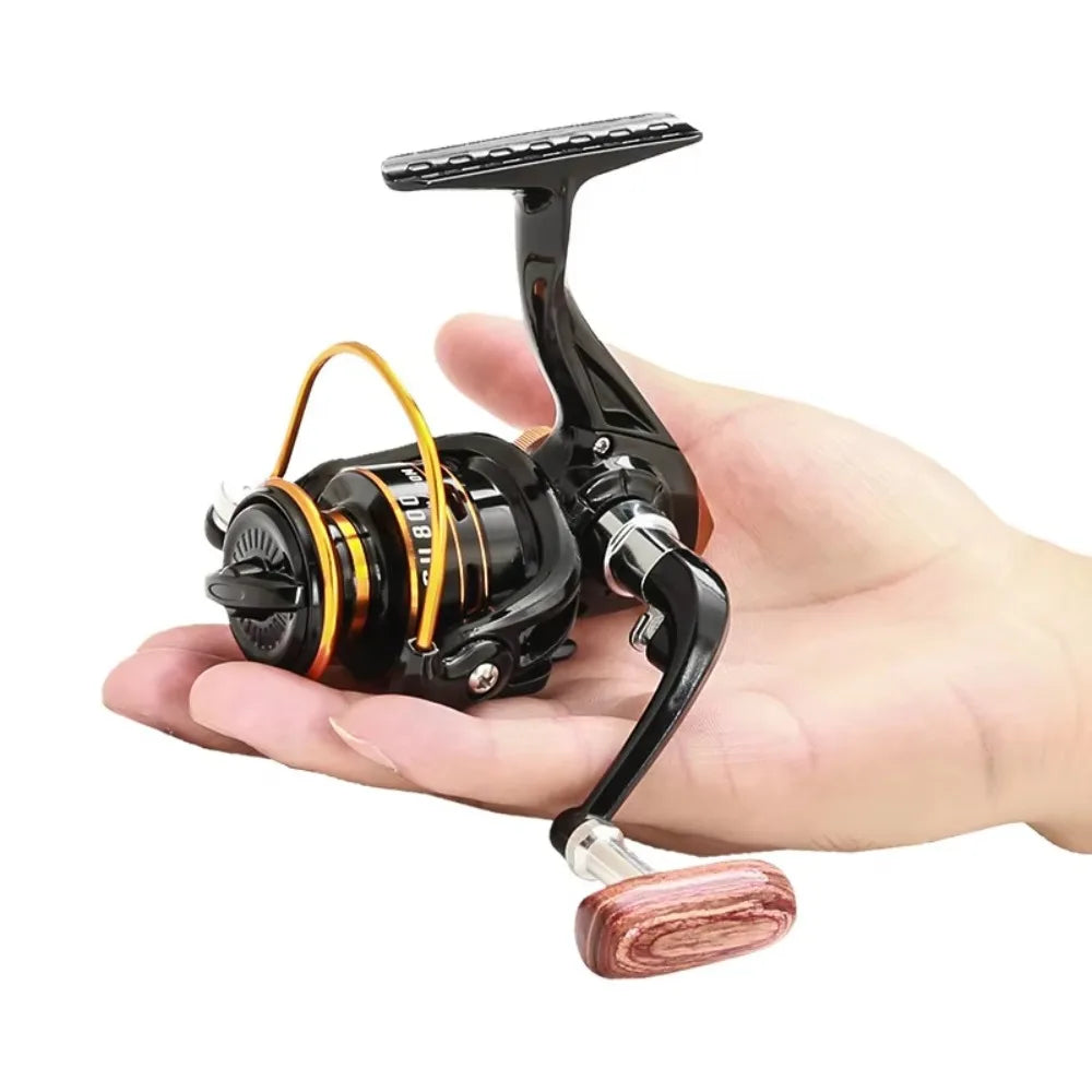 800 Series Fishing Reel Metal Coil Folding Rocker Small Spinning Reel 5KG Max Drag 5.2:1 Mini Fishing Reel Saltwater