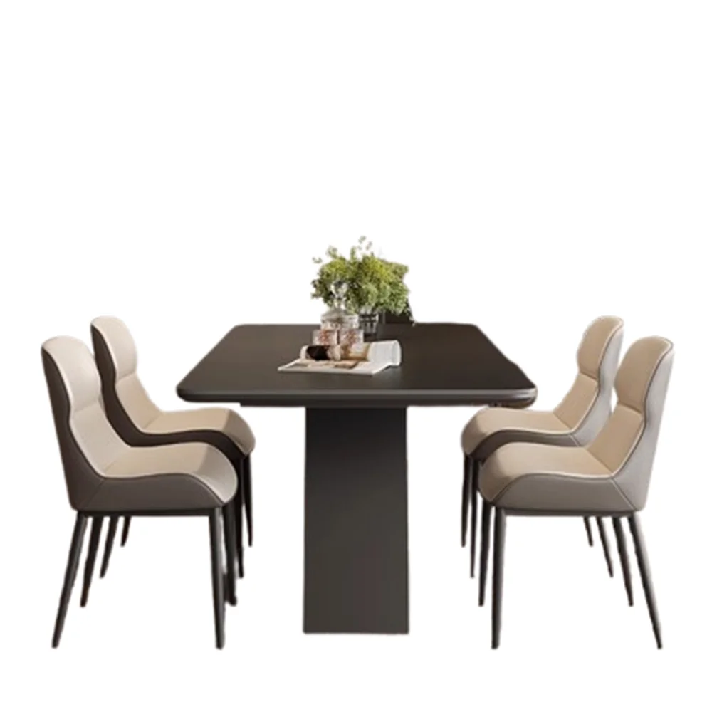 Nordic Living Dining Table Luxury Waterproof 6 People Minimalist Dining Table Rectangle Modern Tavoli Da Pranzo Home Furniture