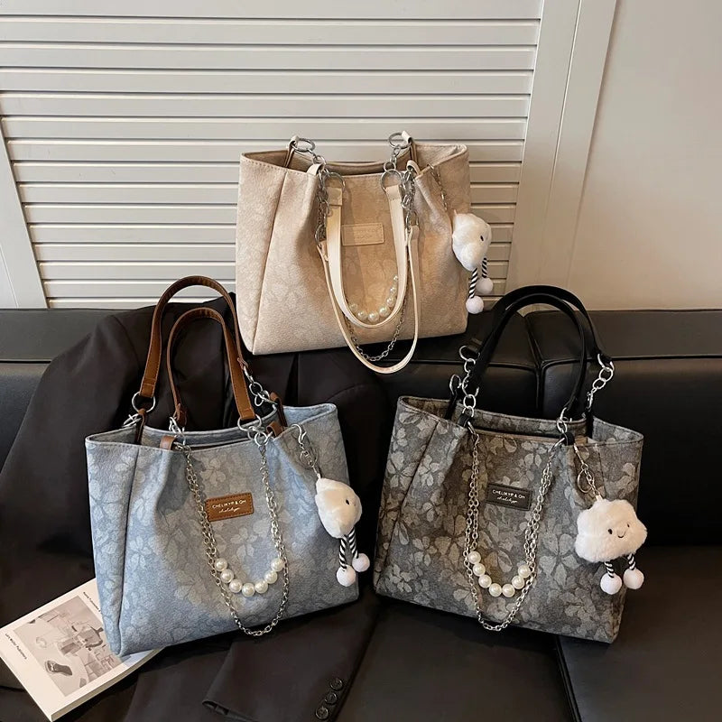 2025 Large Capacity Tote Bag for Women | Trendy Minimalist Shoulder Underarm Bag | Commuter Work Purse Office Essentials