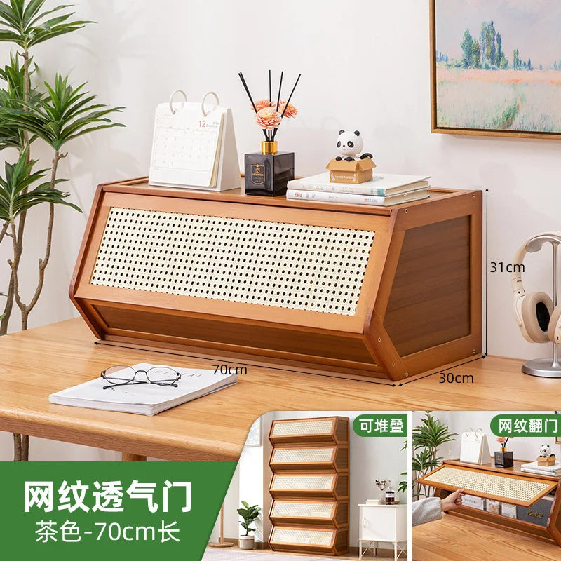 Multi functional stackable storage cabinet with lid, miscellaneous storage box, household storage box, bedside cabinet