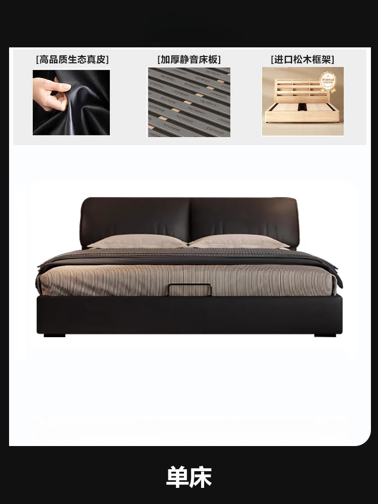 King Size Bedroom Black Bed Unique Europian Luxury Double Bed 180x200 Nightstands Somieres Y Marcos De Cama Home Decoration