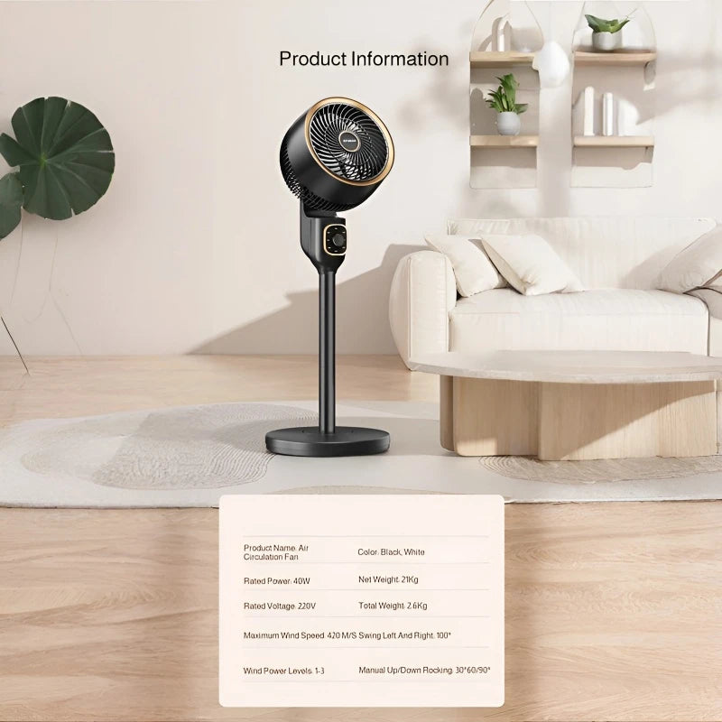 Household Vertical Fan Air Circulation Fan Desktop Electric Fan Office Floor Mute Fan Summer Indoor Cool