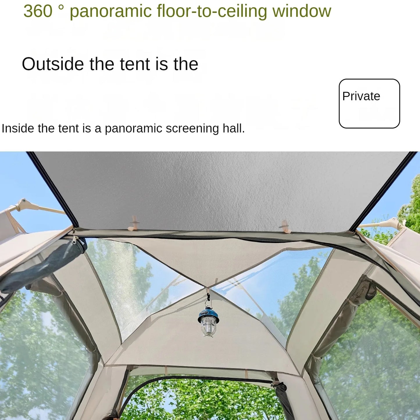 Ultralight Carbon Fiber Tent with Breathable Mesh Panels