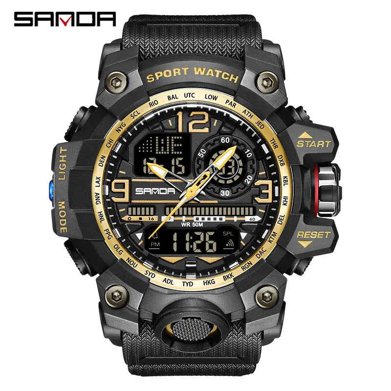 Men's Watches Top Brand Luxury 5ATM Waterproof Sport Military Wristwatch Quartz Watch for Men Clock Relogio Masculino 6024