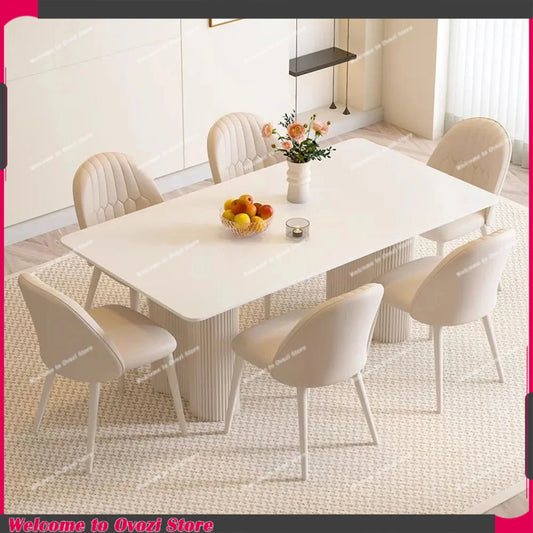 Rectangle Modern Dining Table Luxury Balcony Nordic Breakfast Dining Table Waterproof Design Muebles De Cocina Furnitures