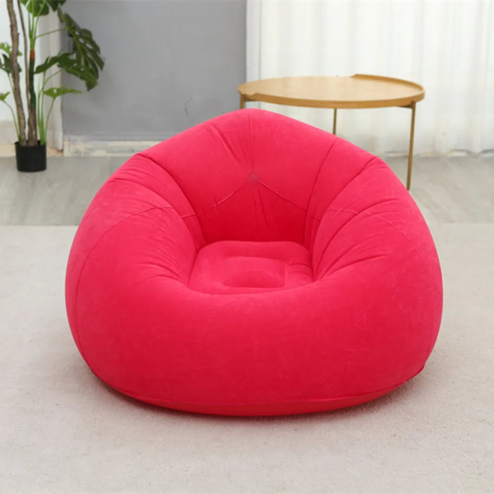 Inflatable Lazy Sofa Air Recliner Single Flocking Sofa