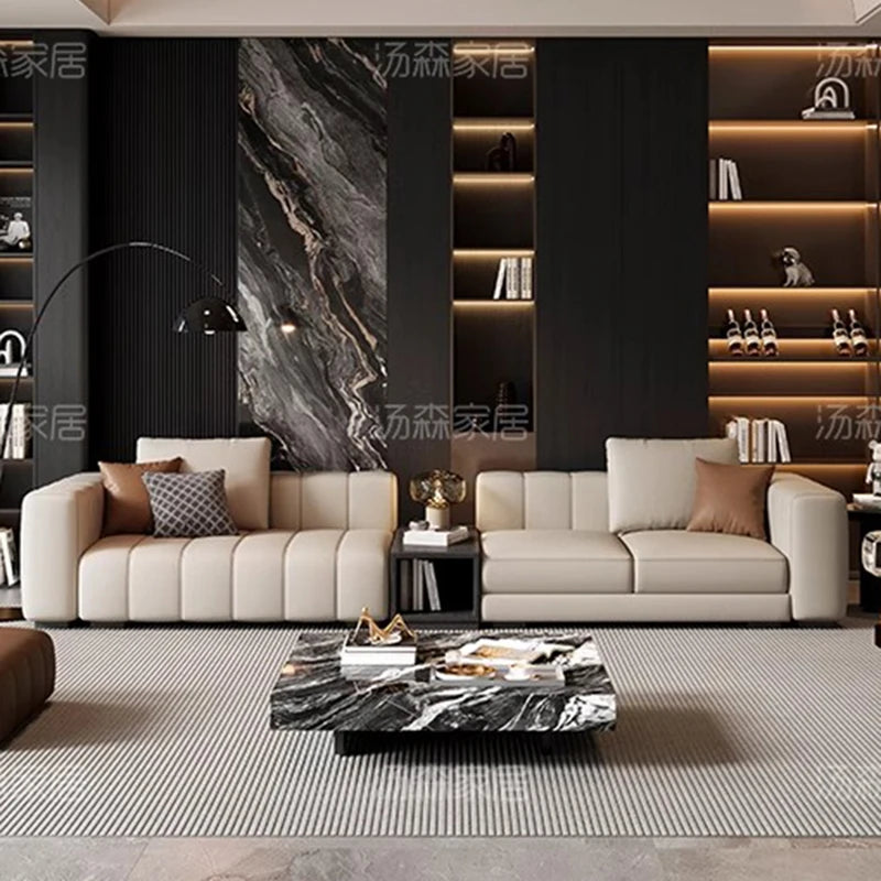 Large Lounge Minimalist Sofa Wooden Designer Individual Loveseat Relaxing Sofa Office Lazy Full Sofy Do Salonuroom Decoration