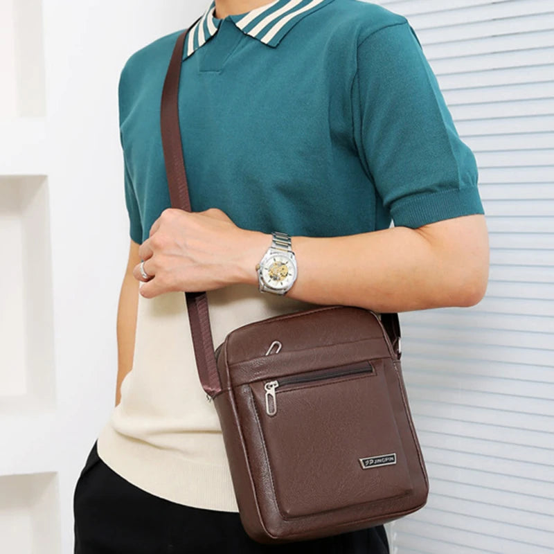 Men's Crossbody Bag Vintage Fashion Casual Business Large Capacity Handbag Practical And Durable Male's Shoulder Bags