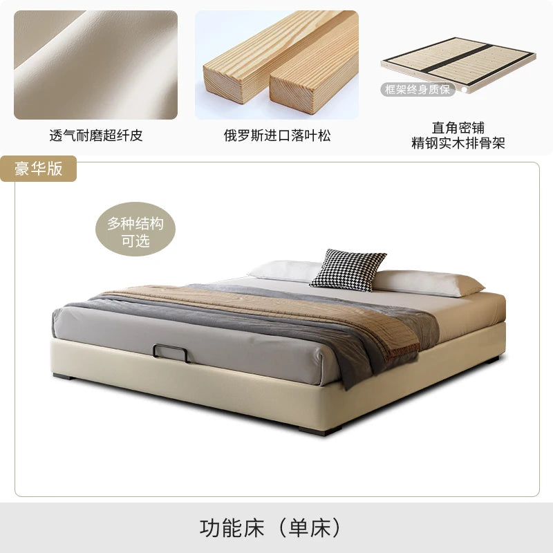 Double Queen Size Multifunctional Aesthetic Bed Nightstands Perfect Elegant Bedroom Decoration Cama Casal Home Accessories