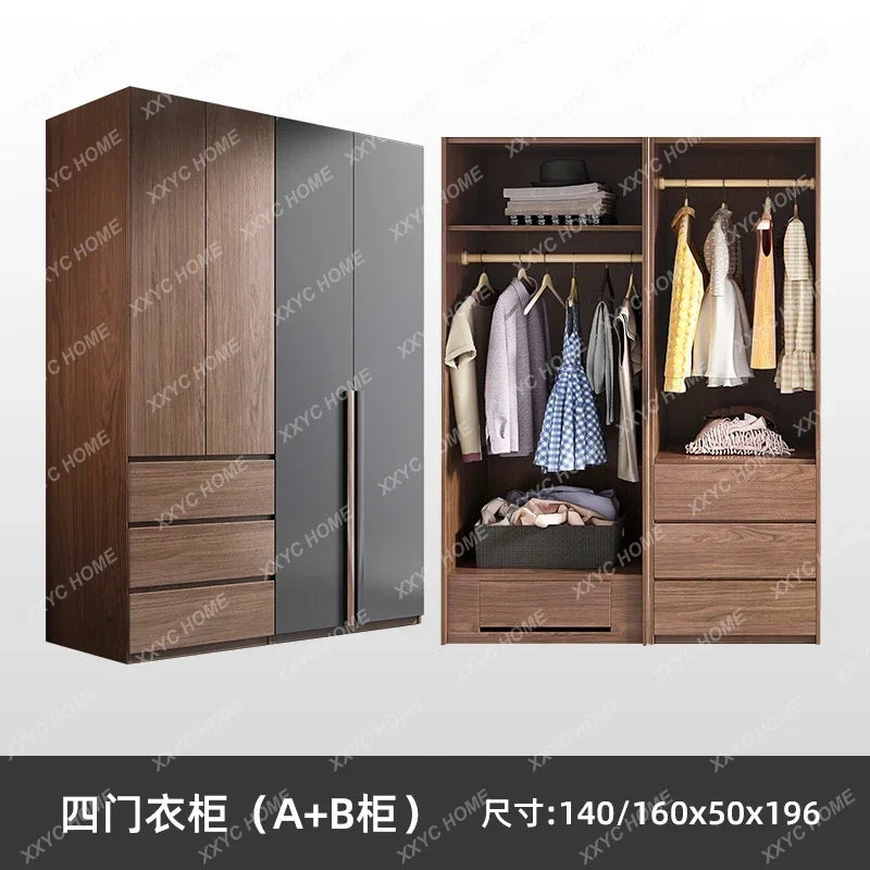 Chest Drawers Armored Living Room Cabinets Double Wardrobe Closet Simple Small Bedroom Storage Organizer Assembly For Clothes