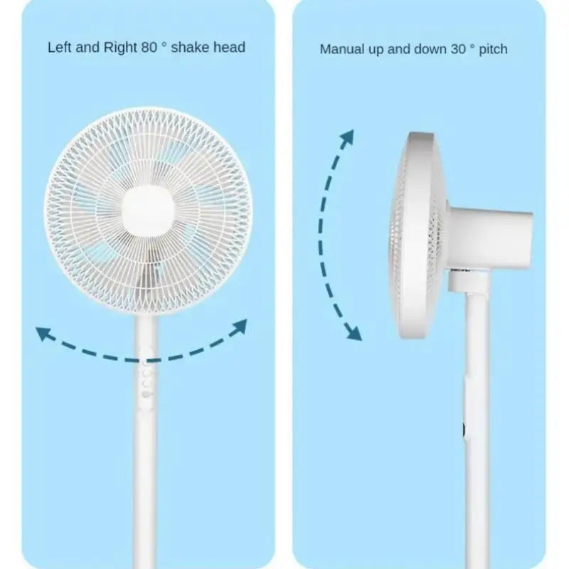Electric fan seven-leaf household floor fan large air volume table and floor dual-use can shake the head softly and low noise.