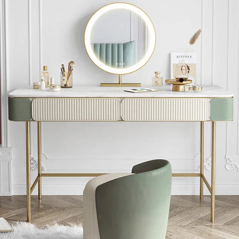 Modern Design Dressing Table Set Makeup Table with Drawers Dresser Table for Living Room