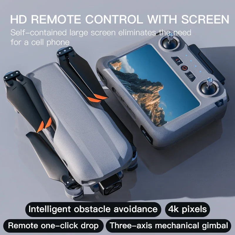 019MAXthree-axis gimbal touch screen controller 5G+relay strong signal super strong standby ultra clear image transmission drone