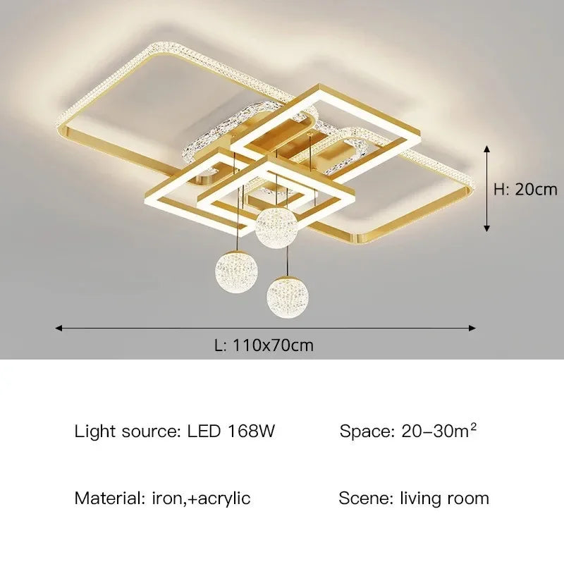 Living Room Ceiling Lamps Modern Intelligent LED Chandeliers For Resturant Kitchen Bedroom Lighting Home Decor Luster Luminaire