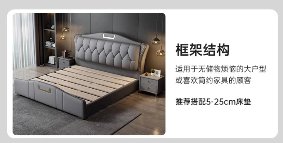 Nightstands Twin Bed Nordic Multifonction Luxury Lounge Beds Frame Sleeping Muebles Para Dormitorio Home Furniture Decoraction