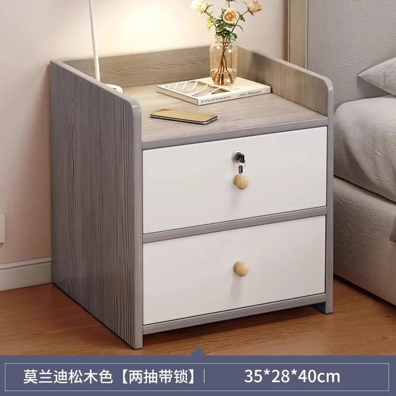 Cabinet Bedroom End Storage Bedside Table Locker Storage Comfotable Home Small Modern Mesitas De Noche Dormitorio Household